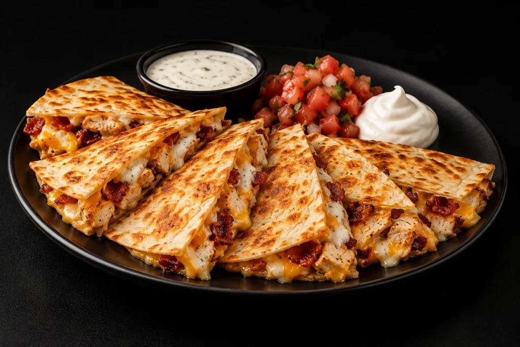 Chicken Bacon Ranch Quesadillas