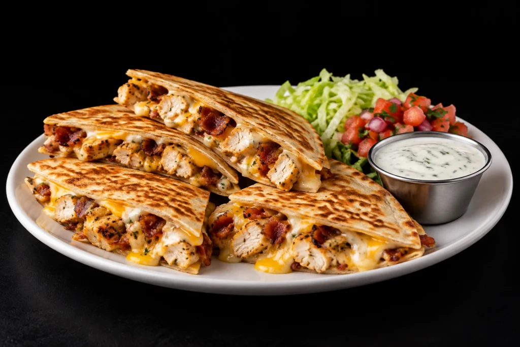 Chicken Bacon Ranch Quesadillas