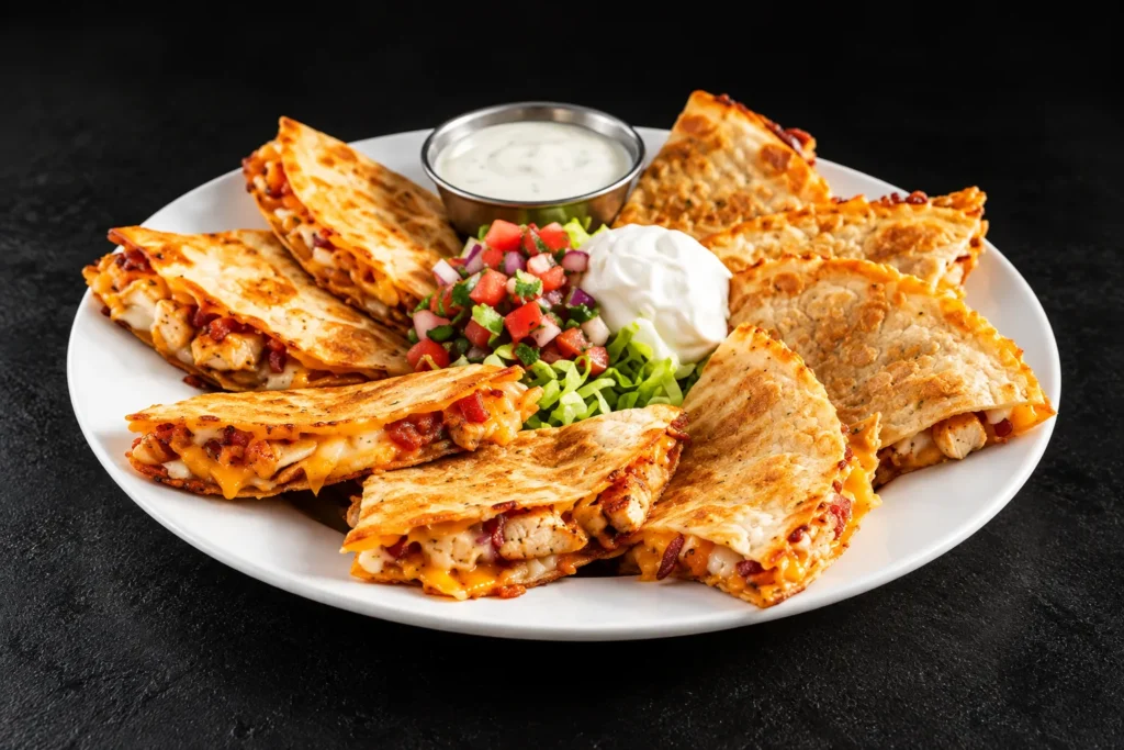 Chicken Bacon Ranch Quesadillas