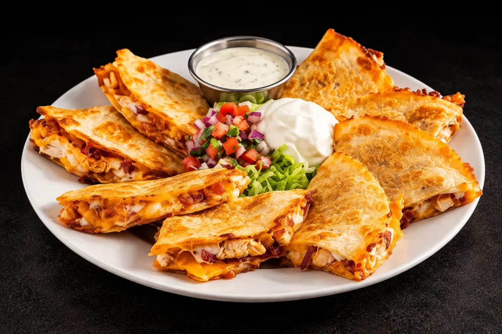 Chicken Bacon Ranch Quesadillas